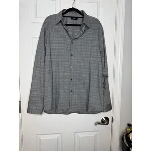 THEORY Men's Houndstooth Button Down 100% Cotton Size L